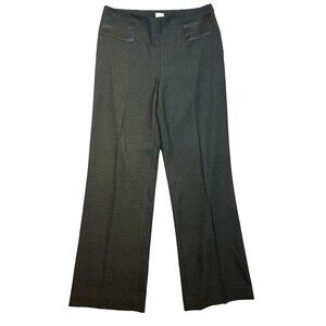 Vintage City DKNY Plaza Pant Y2K Grey Size 2P Petite Wide Leg Made in Hong Kong